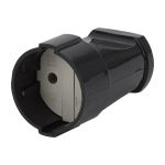 Кабельная розетка ЭРА Rx1-B Rx1 б/з прямая 10A черная Б0039681 (артикул 15980690) – фото 1