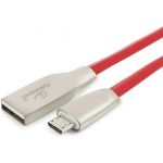 Кабель Cablexpert USB 2.0 AM/microB, серия Gold, длина 1.8 м, красный, блистер, CC-G-mUSB01R-1.8M (артикул 16205384) – фото 1