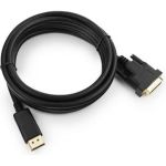 Кабель Cablexpert, DisplayPort-DVI, 3м, 20M/25M, черный, экранированный, пакет, CC-DPM-DVIM-3M (артикул 16206391) – фото 1