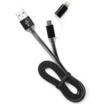 Кабель Cablexpert USB 2.0 AM/microBM 5P - iPhone lightning, 1м, комбо кабель, черный CC-mAPUSB2bk1m (артикул 16205457) – фото 1