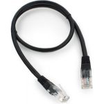 Патч-корд Cablexpert UTP PP12-0.5M/BK кат.5e, 0.5м, литой, многожильный черный PP12-0.5M/BK (артикул 15933246) – фото 1