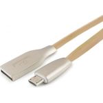 Кабель USB 2.0 Cablexpert, AM/microB, серия Gold, длина 1м, блистер, золотой CC-G-mUSB01Gd-1M (артикул 16205326) – фото 1