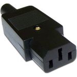 Электрическая кабельная розетка LANMASTER 10A, 250V, разборная, черная LAN-IEC-320-C13 (артикул 16104166) – фото 1