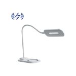 Настольный диммируемый светильник FERON 22W, 3000-6000К, беспроводная зарядка и USB порт, белый DE1729 41552 (артикул 18249919) – фото 1