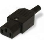 Разъем Hyperline, CON-IEC320C13, IEC 60320 C13, 220В, 10A, на кабель, плоские контакты внутри разъема, прямой, 47865 (артикул 15560019) – фото 1