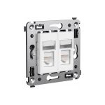 Двойная розетка DKC, Avanti, Белое облако, RJ45, в стену, категория 6 4400294 (артикул 16403877) – фото 1