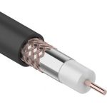 Кабель RG-6U+CU, 64%, 75 Ом, 100м, черный REXANT OUTDOOR 01-2222 (артикул 15557604) – фото 1