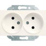 Розетка Panasonic 2-я б/з крем Karre Plus 54892 WKTT0204-2BG-RES (артикул 16154644) – фото 1