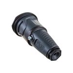 Кабельная розетка PCE 16A 220V 2P+E IP54 с крышкой, корпус темно-серый, крышка и маркер черный 2511-as (артикул 16252515) – фото 1
