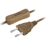 Шнур Navigator NPS-FS-170-2x0.5-BR, 1.7м, с выключателем, коричневый 61721 (артикул 16288953) – фото 1