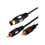 Кабель REXANT DIN 5 Pin - 2 RCA 1,5 м Gold 17-2512 (артикул 22221537) – фото 1