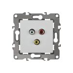 Розетка RCA ЭРА 12-3113-01 IP20, 12, белый Б0027471 (артикул 15981812) – фото 1