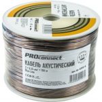 Акустический кабель 2х0.35 кв.мм, прозрачный, 100м PROCONNECT BLUELINE 01-6202-6 (артикул 15557638) – фото 1
