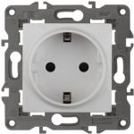 Розетка ЭРА Elegance 2P+E Schuko 16A-250В, IP20, белый 14-2101-01 Б0034264 (артикул 15904036) – фото 1