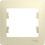 Рамка Schneider Electric 1-местная GLOSSA бежевая SchE GSL000201 (артикул 15425602) – фото 1