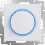 Диммер с подсветкой Werkel WL01-DM600-LED белый a041383 (артикул 15958267) – фото 1