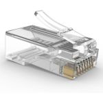 Вилка Cablexpert RJ-45 8P8C LC-PTU-01/100 универсал кат.5e 6мкр со сквозным отверстием 100шт LC-PTU-01/100 (артикул 15935709) – фото 1