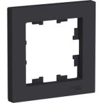 Рамка Schneider Electric ATLASDESIGN, 1-постовая, карбон, ATN001001 (артикул 16247198) – фото 1