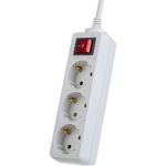 Сетевой удлинитель PERFEO с кнопкой POWERMATE 1,8м 3 розетки белый 30&nbsp;012&nbsp;508 (артикул 16088757) – фото 1