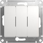 Механизм выключателя Schneider Electric 3-клавишный GLOSSA белый SchE GSL000131 (артикул 15425505) – фото 1
