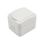 Накладная розетка с заземлением KRANZ IP54 16А белая KR-78-0604 (артикул 18107299) – фото 1