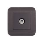 Розетка LUXAR Deco с/у TВ оконечная венге с рифленой рамкой 4606400620341 (артикул 16139549) – фото 1