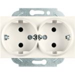 Розетка Panasonic 2-я c/з крем Karre Plus 54891 WKTT0205-2BG-RES (артикул 16154628) – фото 1