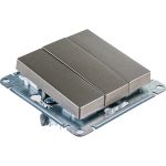 Механизм выключателя Schneider Electric 3-кл. ATLAS DESIGN сх.1+1+1 10АХ шампань ATN000531 1240320 (артикул 15846219) – фото 1