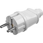Электрическая вилка STAYER MAXElectro, 6А/220В, с заземлением, белая, 55160-W (артикул 15890405) – фото 1