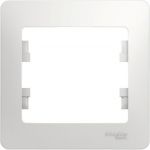 Рамка Schneider Electric 1-м Glossa белая GSL000101 (артикул 15873881) – фото 1
