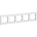Рамка Schneider Electric 5-м ATLAS DESIGN универсальная, белая ATN000105 (артикул 15873749) – фото 1