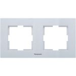 Рамка Panasonic Karre Plus 54811 2м горизонтальная серебро WKTF0802-2SL-RES (артикул 16154635) – фото 1