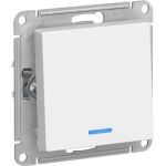 Одноклавишный механизм выключателя Schneider Electric ATLAS DESIGN с подсветкой сх.1а 10АХ белый ATN000113 (артикул 15873698) – фото 1