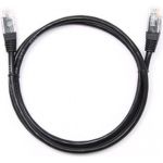 Патч-корд Cablexpert UTP PP12-1M/BK кат.5e, 1м, литой, многожильный чёрный PP12-1M/BK (артикул 15933191) – фото 1