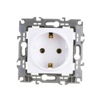 Розетка ЭРА 12-2011-01 2P E Schuko, 16A-250В, IP20, винт, без м.лапок, 12, белый Б0029234 (артикул 15981731) – фото 1