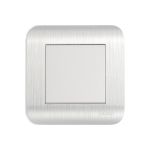 Выключатель LUXAR Deco с/у 1 клавиша, серебро с рифленой рамкой, 250В 10А 4606400620198 (артикул 16139594) – фото 1