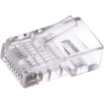 Вилка Cablexpert RJ-45 8P8C LC-PTU-01/10 универсал кат.5e. 6 мкр со сквозным отверстием 10шт LC-PTU-01/10 (артикул 15935710) – фото 1