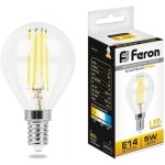 Светодиодная лампа FERON 5W 230V E14 2700K, LB-61 25578 (артикул 15745535) – фото 1