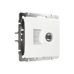 Розетка ТВ+Ethernet RJ-45 WERKEL W1181301 6 cat. белый a056109 (артикул 20753007) – фото 1