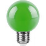 Светодиодная лампа FERON 3W 230V E27 зеленый, LB-371 25907 (артикул 16004973) – фото 1