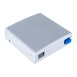 Оптическая розетка NIKOMAX (кросс), укомплектованная на 1 порт пластиковая, NMF-WO01SCUS2-CS-WT (артикул 15895417) – фото 1