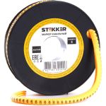 Кабель-маркер STEKKER 6 для провода сеч.6мм, желтый, CBMR60-6 39129 (артикул 16240141) – фото 1