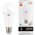 Лампа Gauss LED Elementary A67 30W E27 3000K 1/10/50 SQ73219 (артикул 15760939) – фото 1