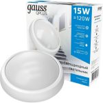 Светодиодный светильник Gauss IP54 D175х76 15W 1250lm 6500K Qplus 141411315 (артикул 16700551) – фото 1