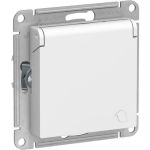 Розетка Schneider Electric AtlasDesign Белый с заземлением со шторками с крышкой, 16А, IP20 ATN000146 (артикул 16794463) – фото 1