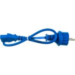 Шнур питания LANMASTER C13-Schuko, 3х0.75, 220В, 10А, синий, 0.5 метра LAN-PP13/SH-0.5-BL (артикул 16466375) – фото 1