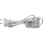 Сетевой шнур FERON с диммером 230V 1,5+0,5м, прозрачный, DM103-200W 23058 (артикул 15928704) – фото 1