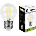 Светодиодная лампа FERON 7W 230V E27 4000K, LB-52 25877 (артикул 15928647) – фото 1