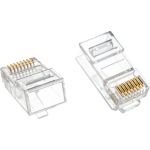 Коннектор TWT RJ45 UTP 8P8C, универсальный, со вставкой, cat.6, 100 шт. PL45-8P8C-6V (артикул 17576560) – фото 1