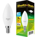 Светодиодная лампа Sholtz свеча 9Вт E14 2700К C37 220-240В пластик LEC3129 (артикул 16123606) – фото 1